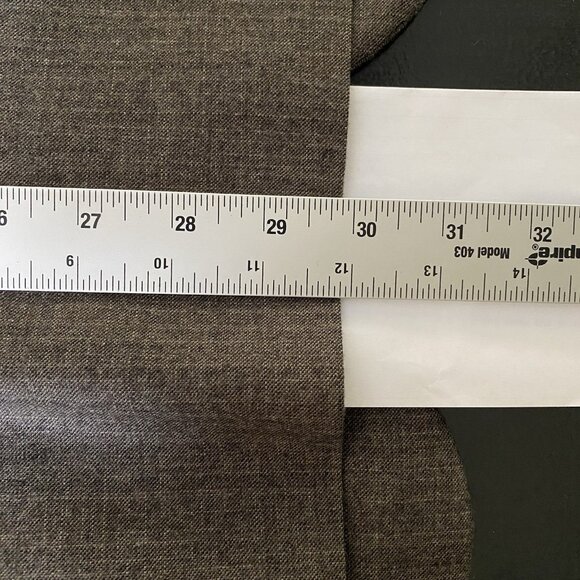 Joseph Abboud Sport Coat 41R Zignone Italy Super 100s Wool Taupe Peak Lapel Slim - Picture 16 of 16